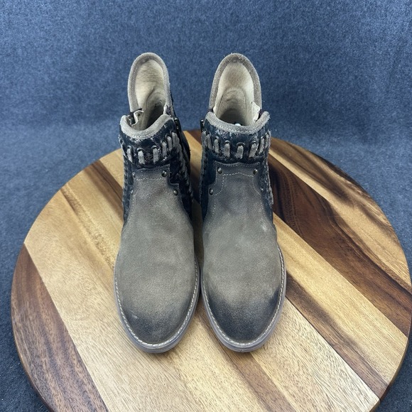 Corral Circle G Womens Genuine Leather Boots Cutout Tooled Distressed Brown Sz 8 - Picture 4 of 12